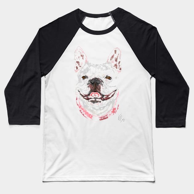 Easygoing Affectionate French Bulldog Baseball T-Shirt by LITDigitalArt